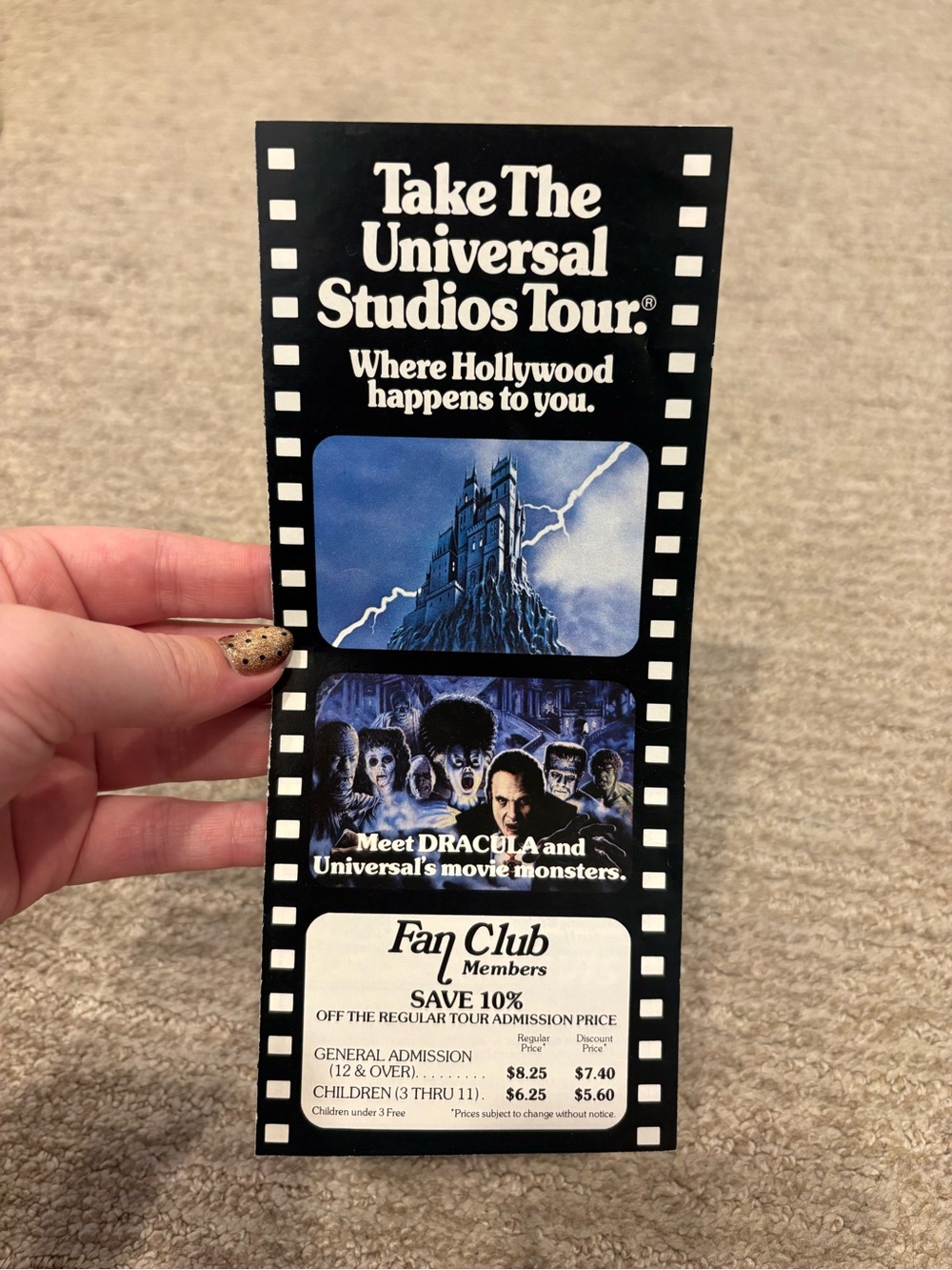 Universal Studios Hollywood Vintage 80s Travel Brochure-Dracula & Movie Monsters